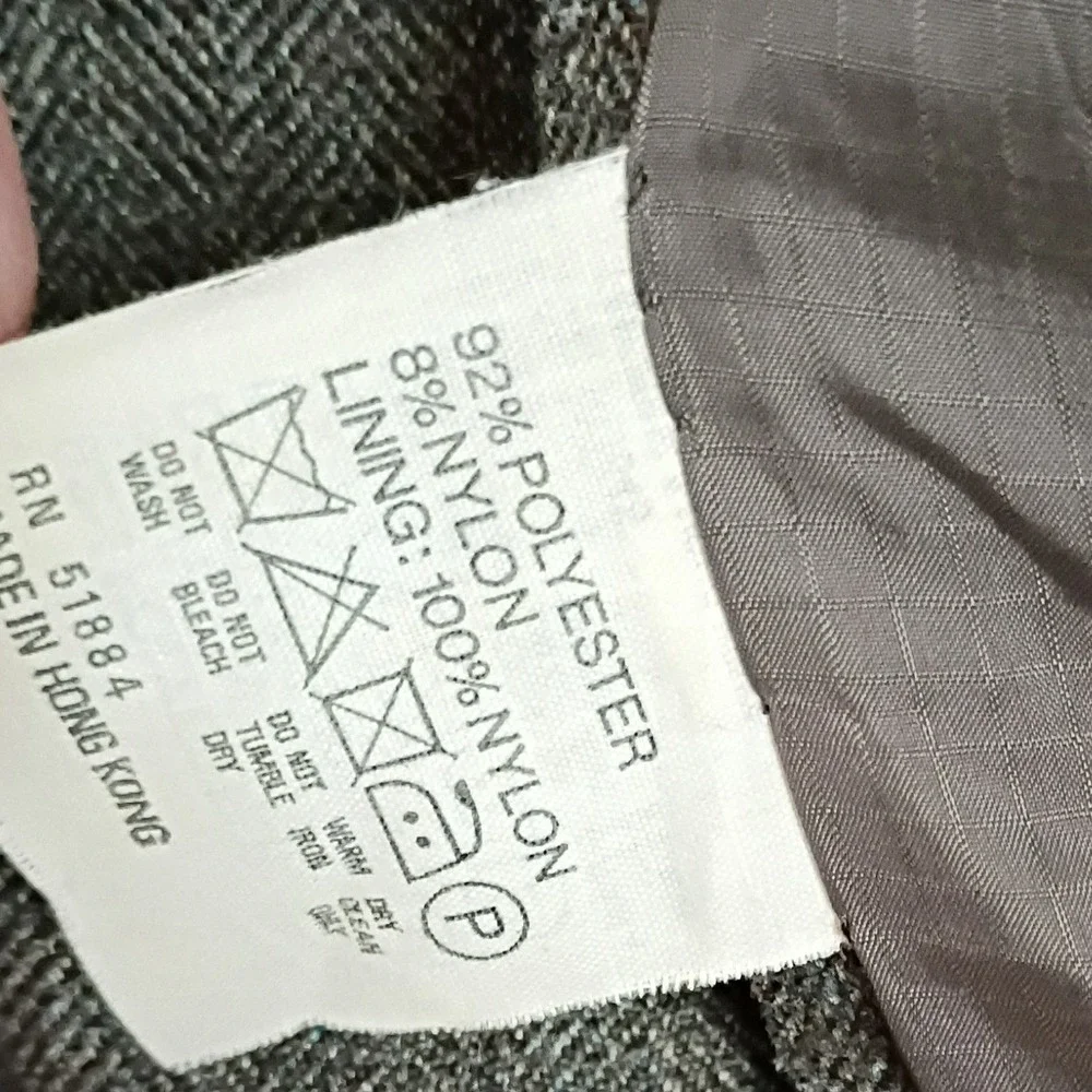 Patagonia Vintage 80s Blazer Mens 44L Gray Herringbone Tweed Sport Coat Rare